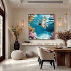 Tropical Underwater Snorkeling Impasto Painting