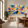 Burst of Love Pop Art Impasto Painting