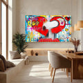 Snoopy King of Hearts Pop Art Impasto Painting