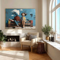 Surreal Couple Cloud Portrait Art Oil Painting