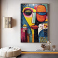 Cubist Abstract Dual Faces Painting