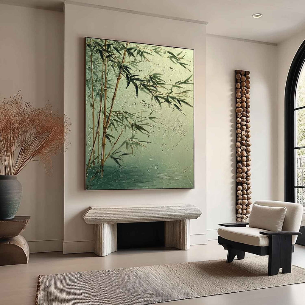 Oriental Bamboo Forest 3D Impasto Painting