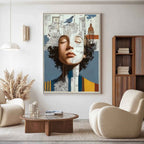 Surreal City Portrait Art Oil Painting