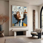 Surreal City Portrait Art Oil Painting