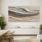Wall Art Abstract Coastal Sand Wave Beige