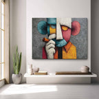 Cubist Kaws Pop Art Painting