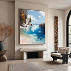 Mediterranean Cove Impasto Painting