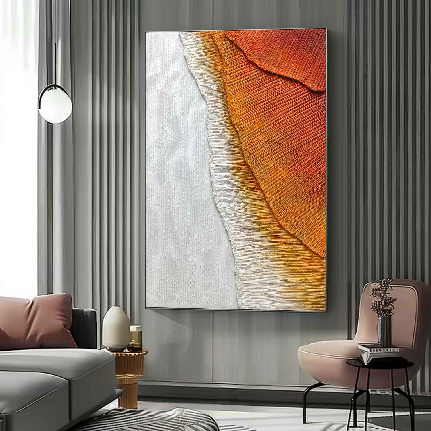 Autumn Wave 3D Textured Painting