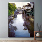 Hyperrealism Water Town of Jiangnan Oil Painting