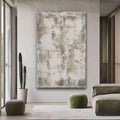 Soft Neutral Textured Brushstroke Oil Painting