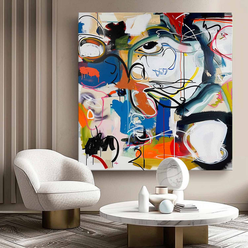 Abstract Expressionist Face Painting