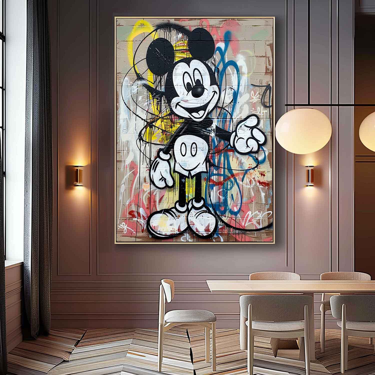 Graffiti Style Mickey Mouse Pop Art Painting