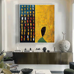 Textured Bold Contrast Oil Painting