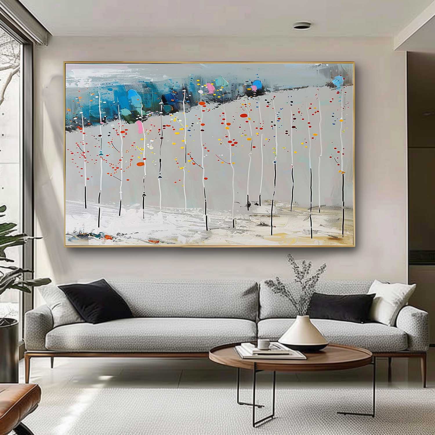 Wall Art Abstract Landscape Misty Atmospheric Winter