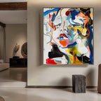 Lovers' Faces Expressionist Impasto Painting