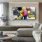 Pop Art Abstract Face & Cocktail Painting