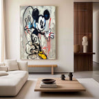 Wall Art Abstract Graffiti Mickey Pop Modern
