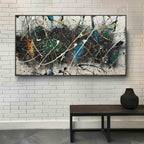 Expressionist Textured Splatter Oil Painting Dynamic Strokes