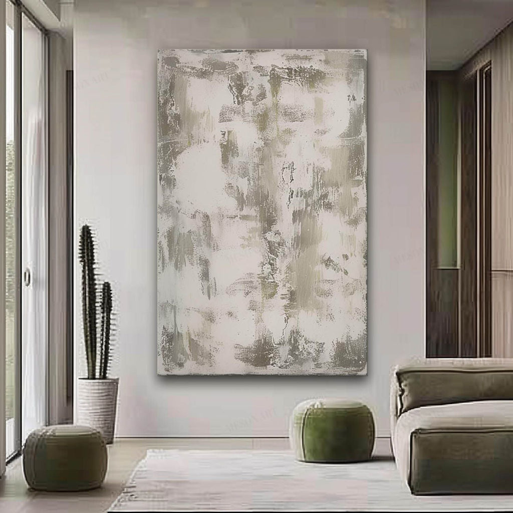 Soft Neutral Textured Brushstroke Oil Painting
