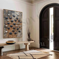Textured River Stone Relief Painting