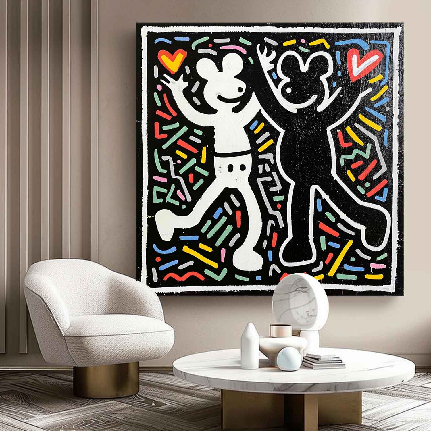 Wall Art Abstract Graffiti Cartoon Vibrant