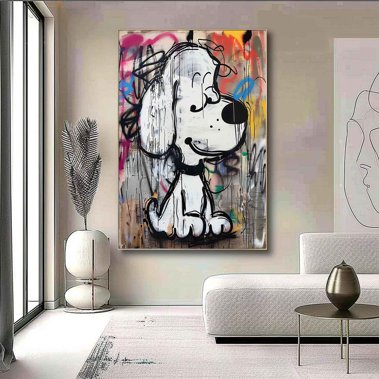 Pop Art Graffiti Style Snoopy Painting