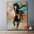 Horse Vibrant Horse Painting Colorful Impasto