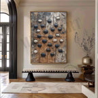 Textured River Stone Relief Painting