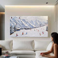Plaster Art Texture Winter Landscape Painting
