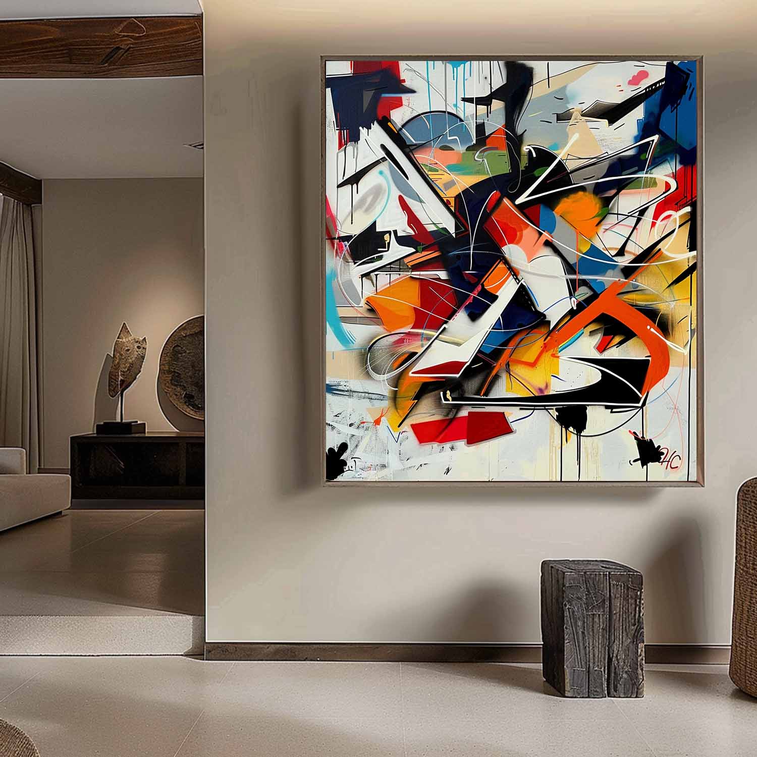 Expressionist Vibrant Color Explosion Painting Modern