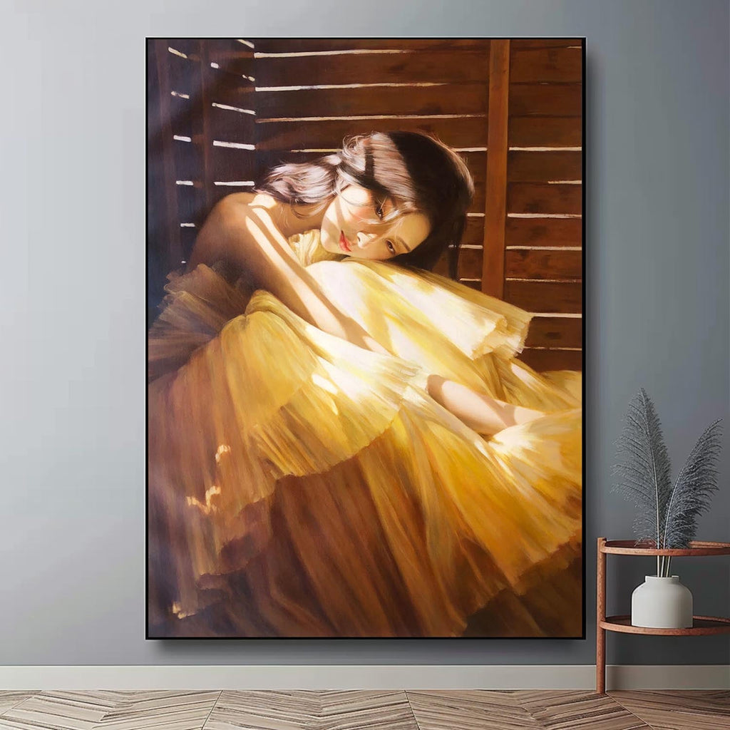 Golden Hour Serenity Oil Painting