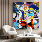 Graffiti Abstract Cubist Faces Painting
