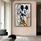 Wall Art Abstract Graffiti Mickey Pop Modern