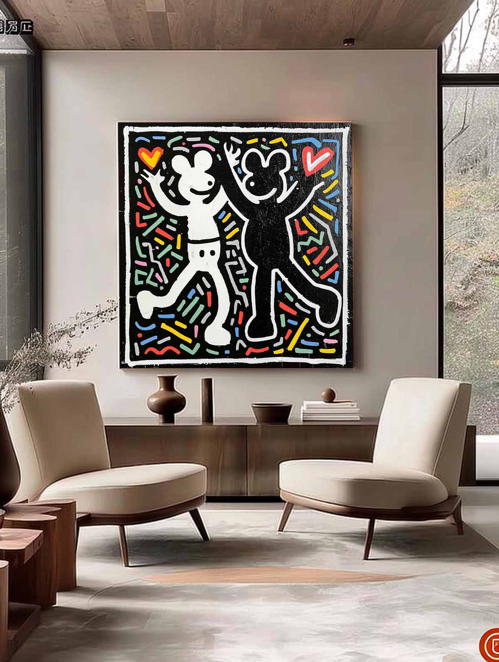 Wall Art Abstract Graffiti Cartoon Vibrant