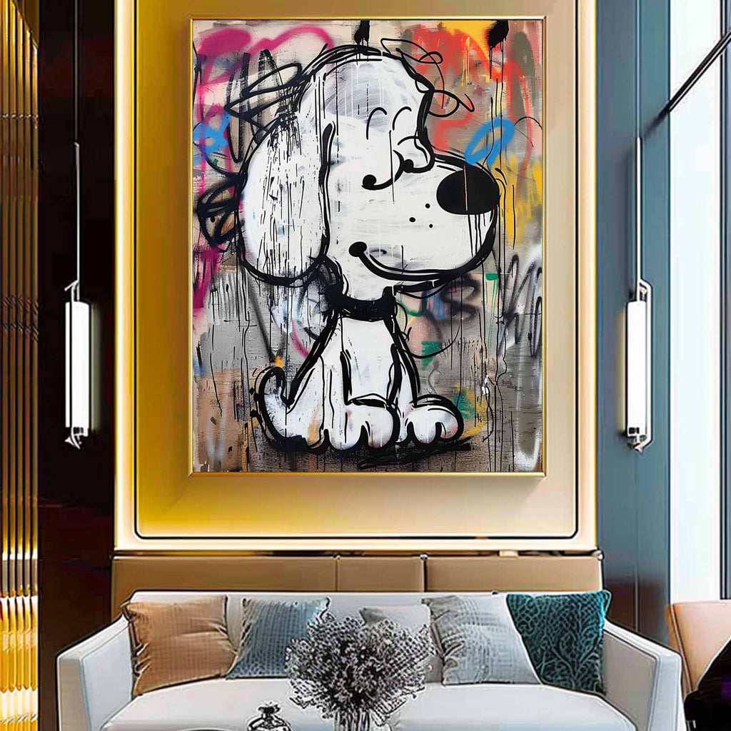 Pop Art Graffiti Style Snoopy Painting