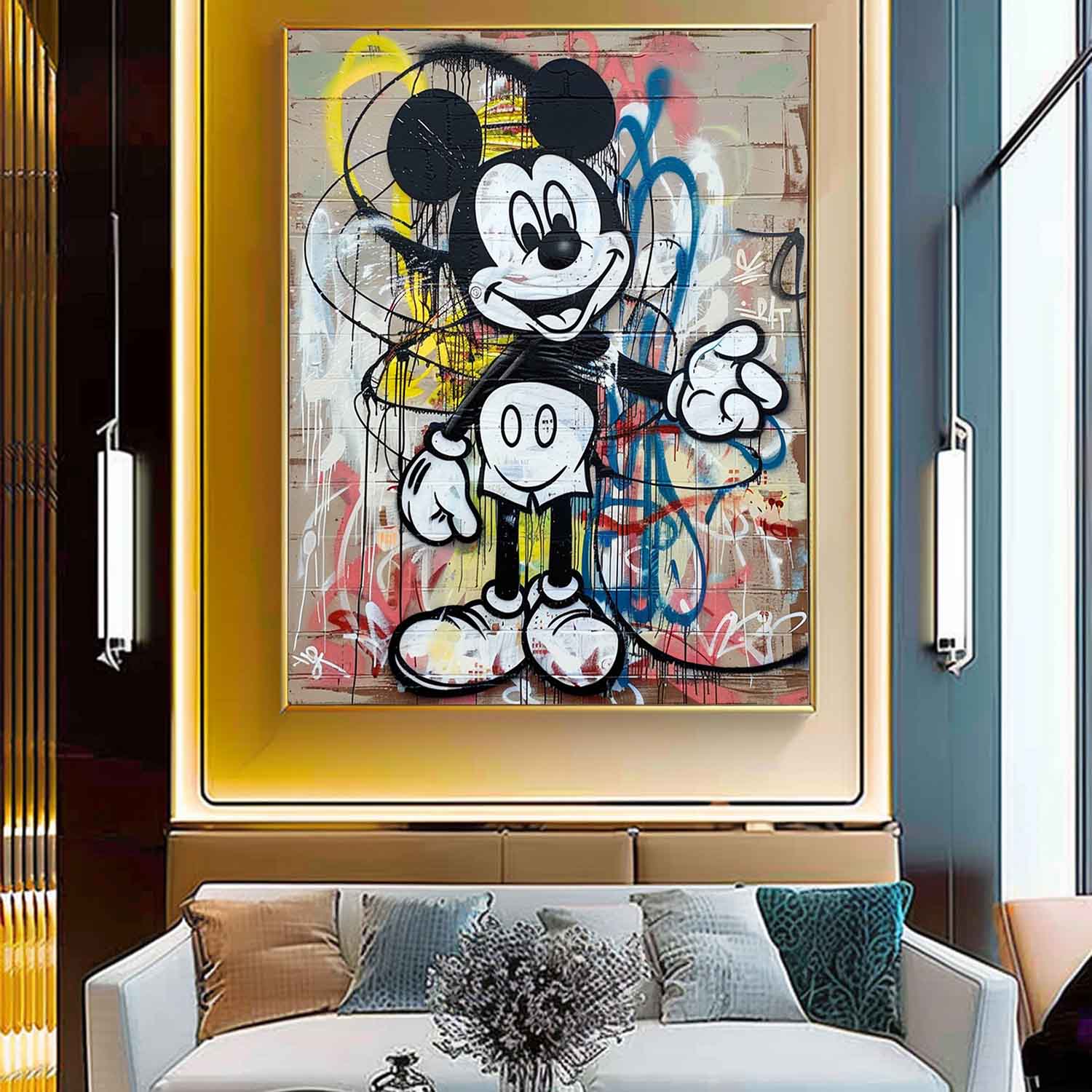 Graffiti Style Mickey Mouse Pop Art Painting