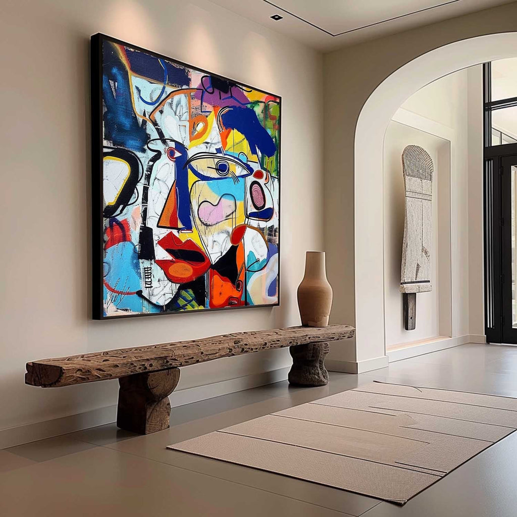 Graffiti Abstract Cubist Faces Painting