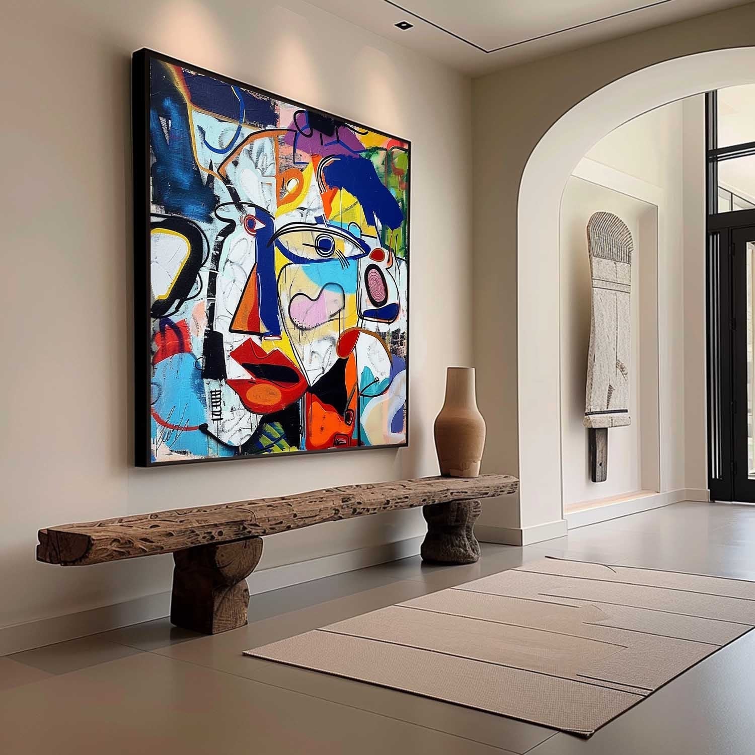 Graffiti Abstract Cubist Faces Painting