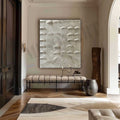 Concrete Texture Semi-Circular Relief Painting