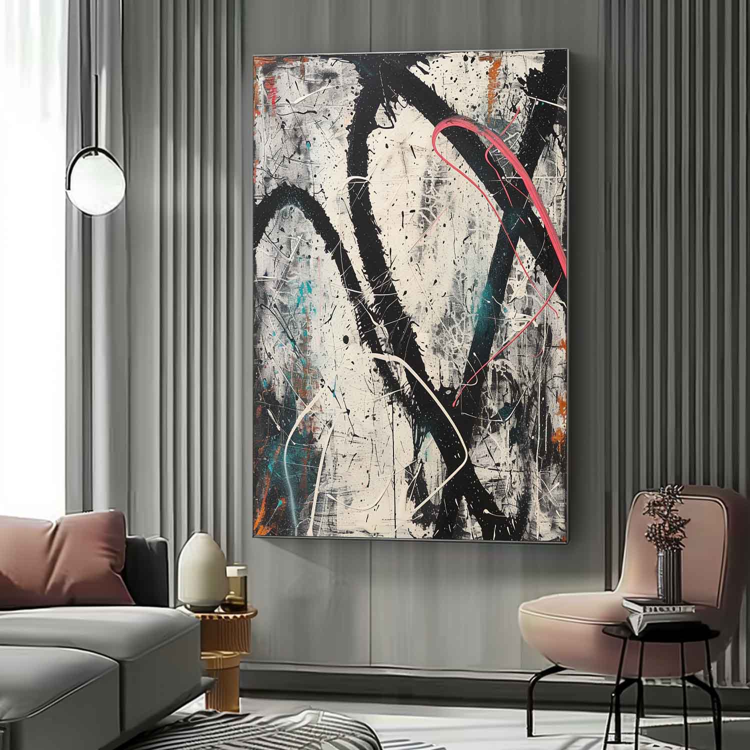 Wall Art Abstract Expressionist Graffiti Bold