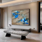 Abstract Expressionist Blue Explosion Painting