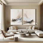 Wabi-Sabi Abstract Diptych Painting