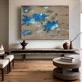 Abstract Expressionist Blue Burst Painting Colorful