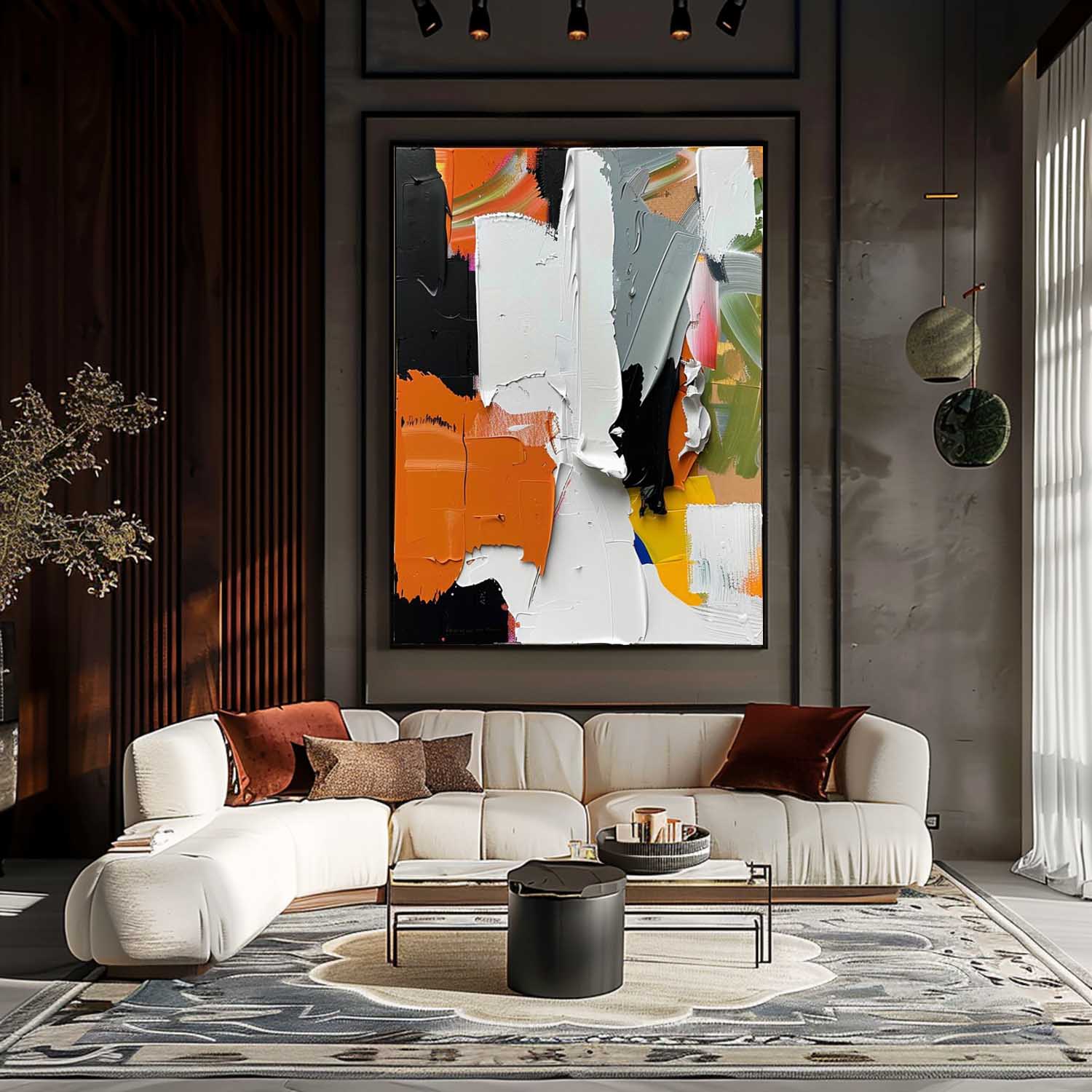 Bold Impasto Abstract Oil Painting