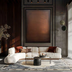 Bronze Metallic Textured Oil Painting Minimalist