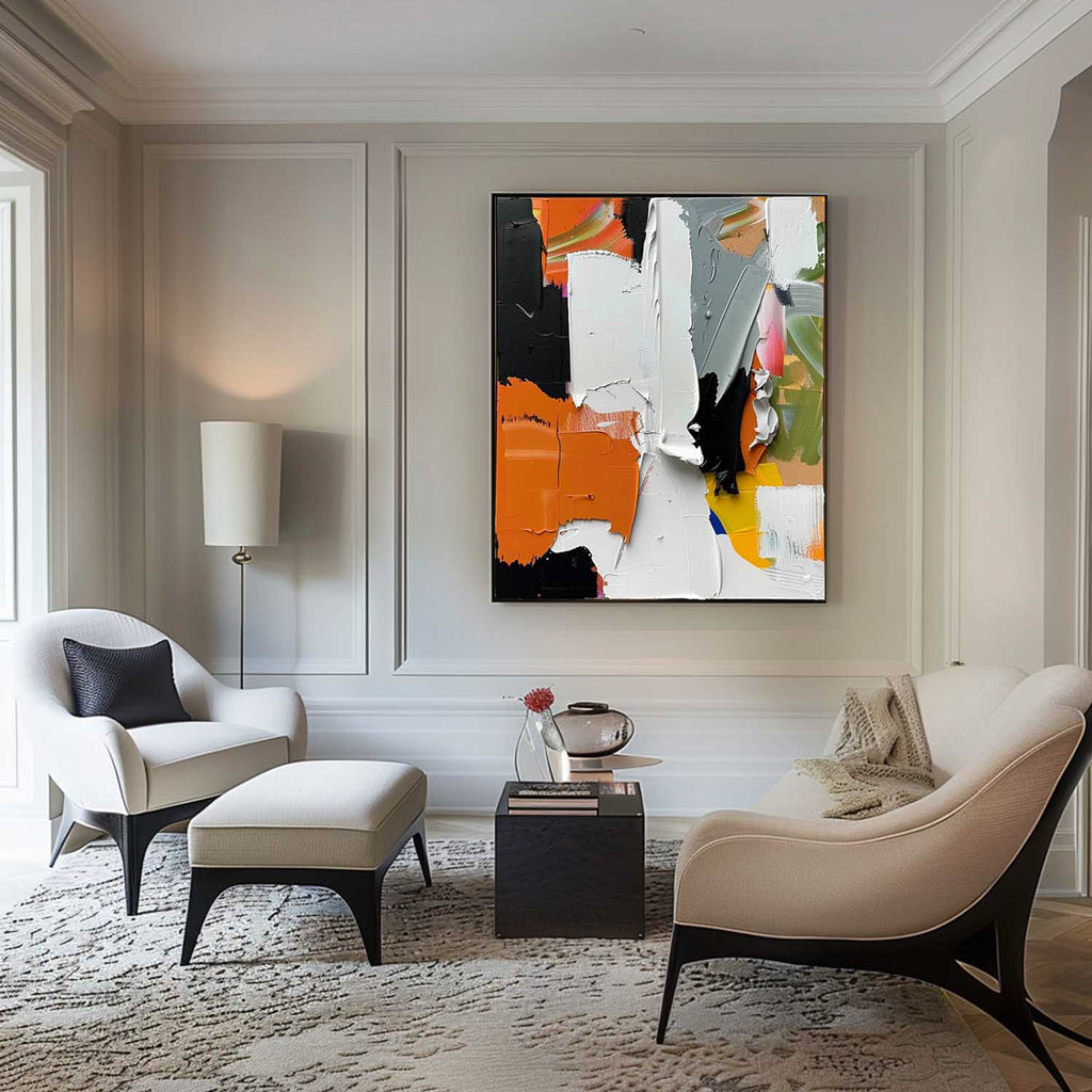Bold Impasto Abstract Oil Painting