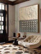 Neutral Tone Textured 3D Dot Wall Art