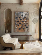 Textured River Stone Relief Painting