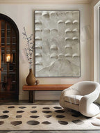 Concrete Texture Semi-Circular Relief Painting