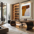 Wall Art Abstract Block Warm Tones